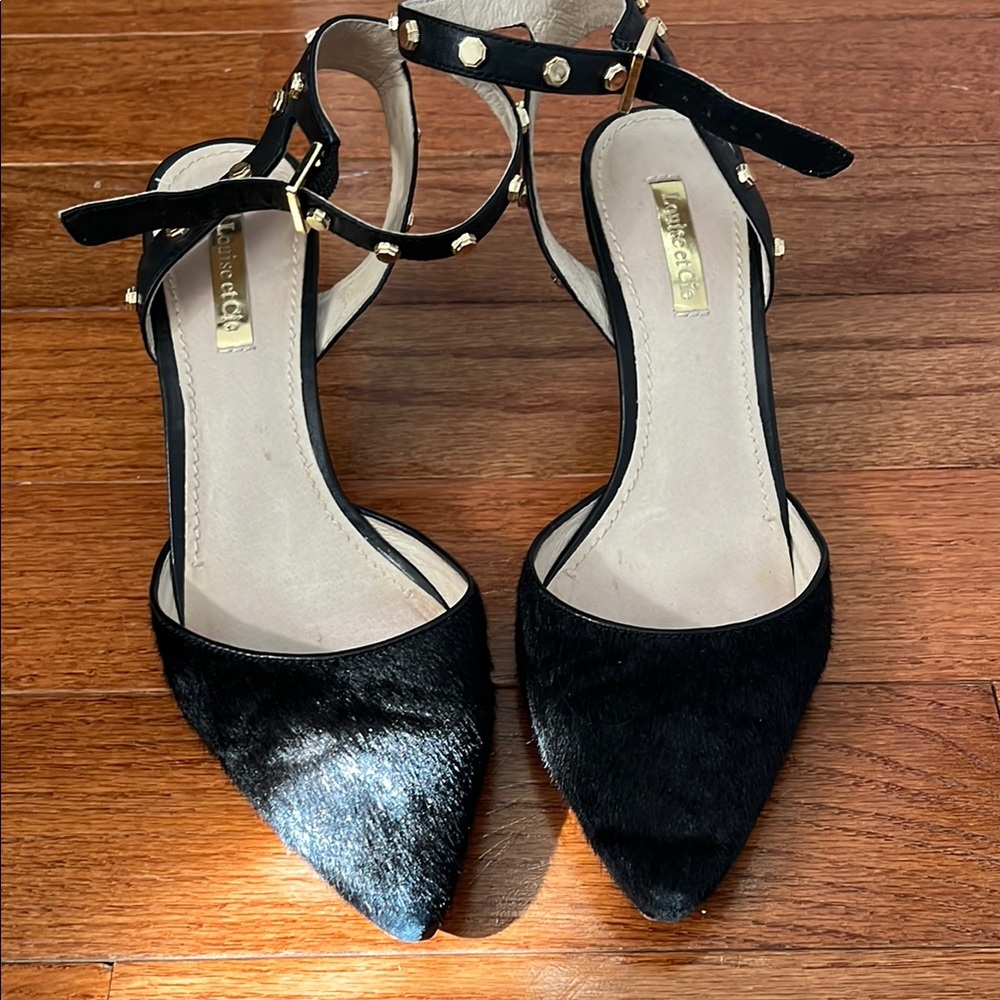 Louise et Cie Black Ankle Strap Heels